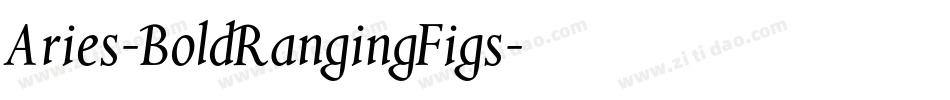 Aries-BoldRangingFigs字体转换