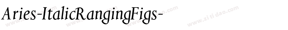 Aries-ItalicRangingFigs字体转换