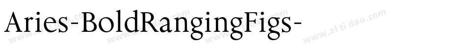 Aries-BoldRangingFigs字体转换