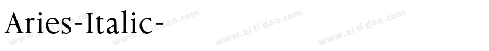 Aries-Italic字体转换