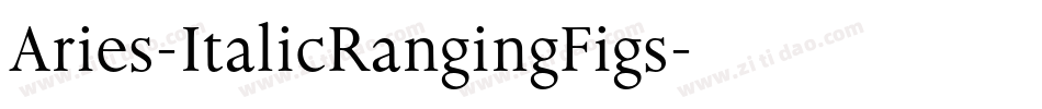 Aries-ItalicRangingFigs字体转换