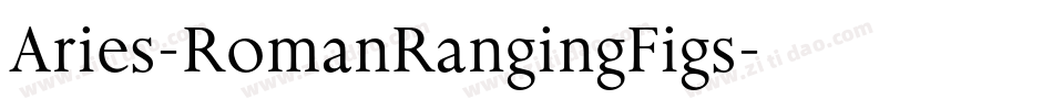 Aries-RomanRangingFigs字体转换