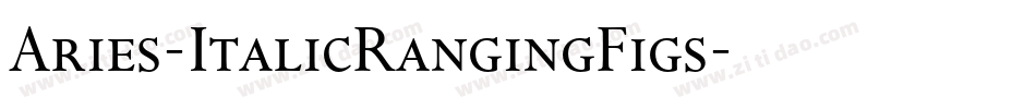 Aries-ItalicRangingFigs字体转换