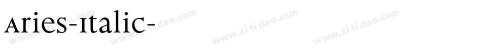 Aries-Italic字体转换