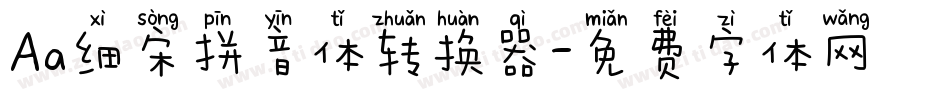 Aa细宋拼音体转换器字体转换