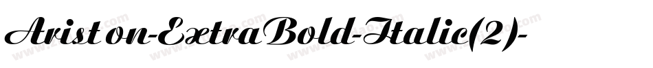 Ariston-ExtraBold-Italic(2)字体转换