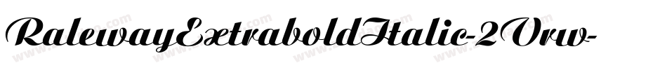 RalewayExtraboldItalic-2Vrw字体转换
