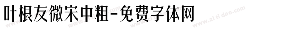 叶根友微宋中粗字体转换