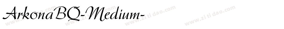 ArkonaBQ-Medium字体转换