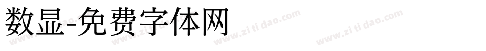 数显字体转换
