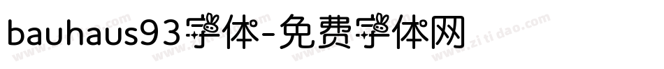 bauhaus93字体字体转换