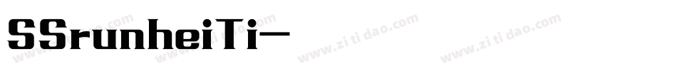 SSrunheiTi字体转换