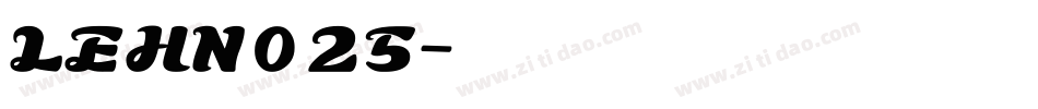 LEHN025字体转换