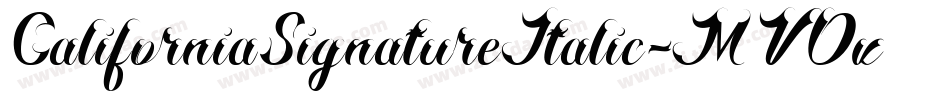 CaliforniaSignatureItalic-MVOvr字体转换