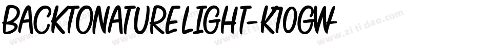 BackToNatureLight-K70gW字体转换