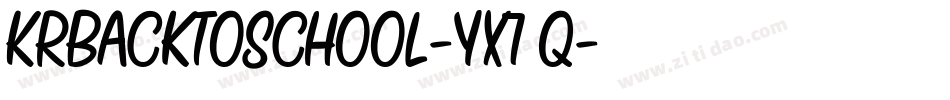KrBackToSchool-YX7q字体转换