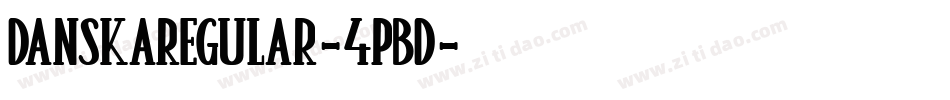 DanskaRegular-4PBD字体转换