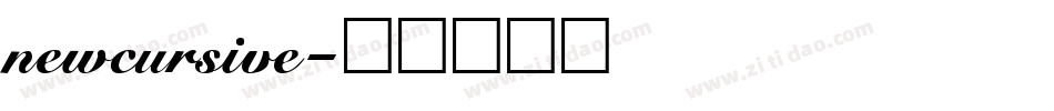newcursive字体转换