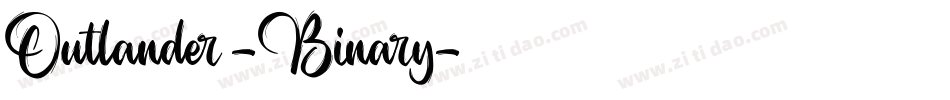 Outlander-Binary字体转换