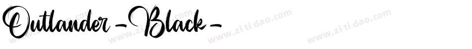 Outlander-Black字体转换