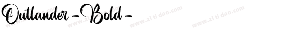 Outlander-Bold字体转换