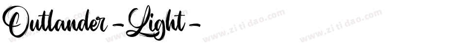 Outlander-Light字体转换