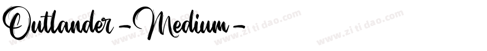 Outlander-Medium字体转换