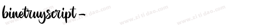 binetruyscript字体转换