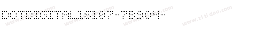 DotDigital16107-7B9O4字体转换