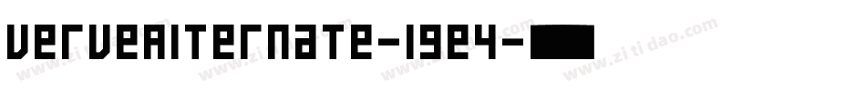 VerveAlternate-19e4字体转换