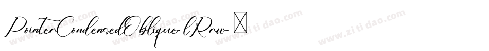 PointerCondensedOblique-lRrw字体转换