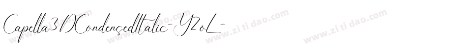 Capella3DCondensedItalic-Y2oL字体转换