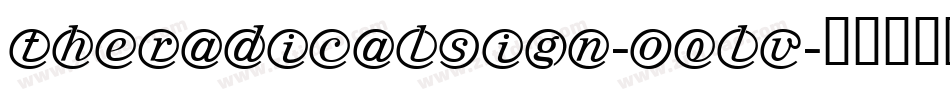 Theradicalsign-o0lV字体转换