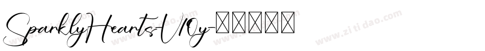 SparklyHearts-V10y字体转换