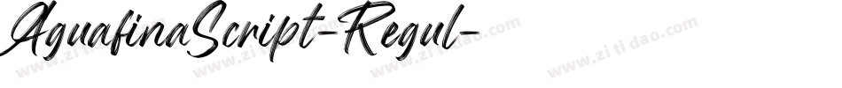 AguafinaScript-Regul字体转换