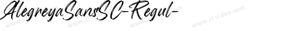 AlegreyaSansSC-Regul字体转换