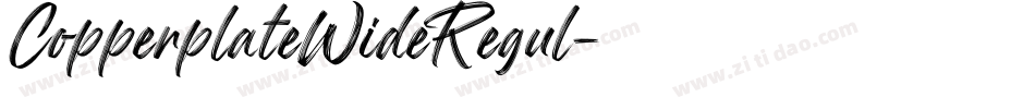 CopperplateWideRegul字体转换