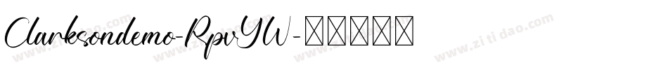 Clarksondemo-RpvYW字体转换