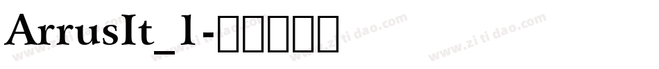 ArrusIt_1字体转换