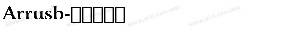 Arrusb字体转换