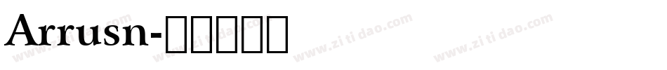 Arrusn字体转换