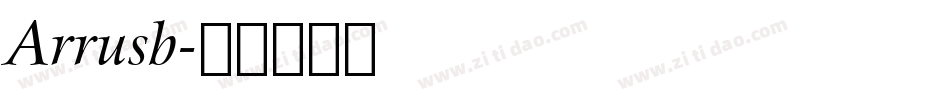 Arrusb字体转换