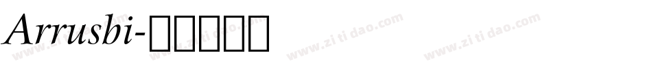 Arrusbi字体转换