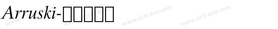 Arruski字体转换