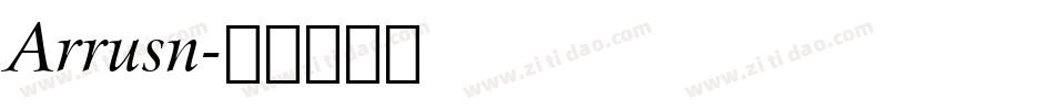 Arrusn字体转换