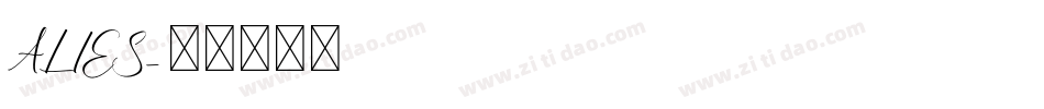 ALIES字体转换