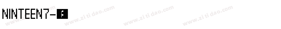 NINTEEN7字体转换
