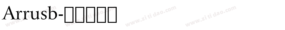 Arrusb字体转换