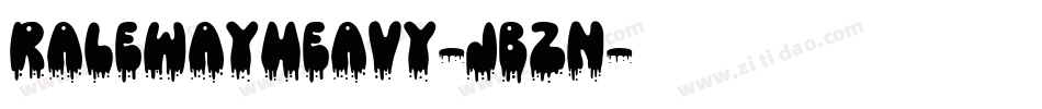 RalewayHeavy-JBZn字体转换