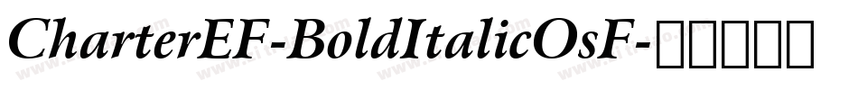 CharterEF-BoldItalicOsF字体转换